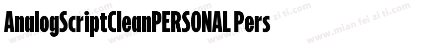 AnalogScriptCleanPERSONAL Personal字体转换